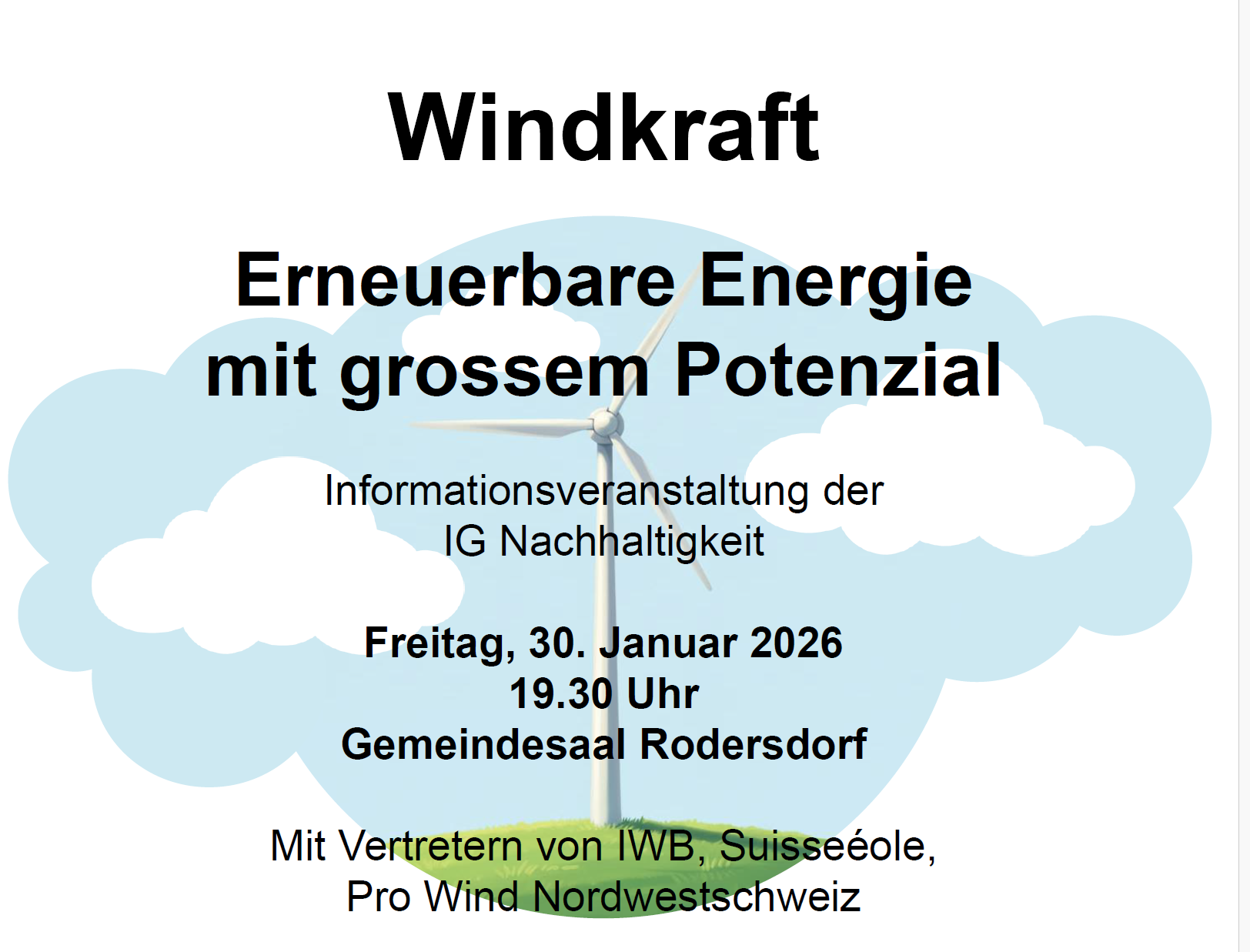 Vortrag Windkraft in Rodersdorf